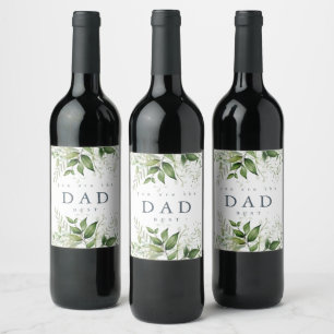 Je bent de beste pap, groenere wilde beemdaduw wijn etiket
