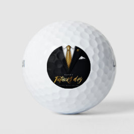 Je bent de beste pap ooit Black Gold Vaderdag Golfballen