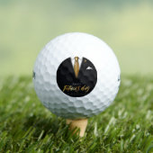 Je bent de beste pap ooit Black Gold Vaderdag Golfballen (Insitu Shirt)