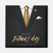 Je bent de beste pap ooit Black Gold Vaderdag Magneet (Voorkant)