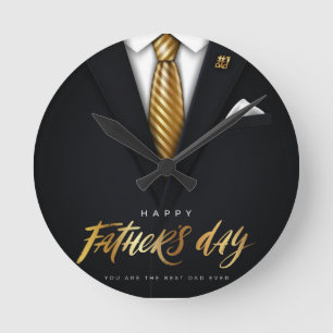 Je bent de beste pap ooit Black Gold Vaderdag Ronde Klok