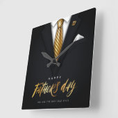 Je bent de beste pap ooit Black Gold Vaderdag Vierkante Klok (Hoek)