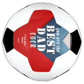 Je bent de beste pap Red Blue Pattern Vader Day Voetbal (Gedraaid)
