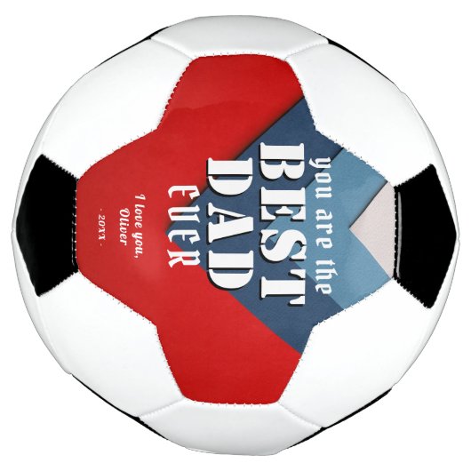 Je bent de beste pap Red Blue Pattern Vader Day Voetbal (Gedraaid)