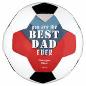 Je bent de beste pap Red Blue Pattern Vader Day Voetbal (Voorkant)