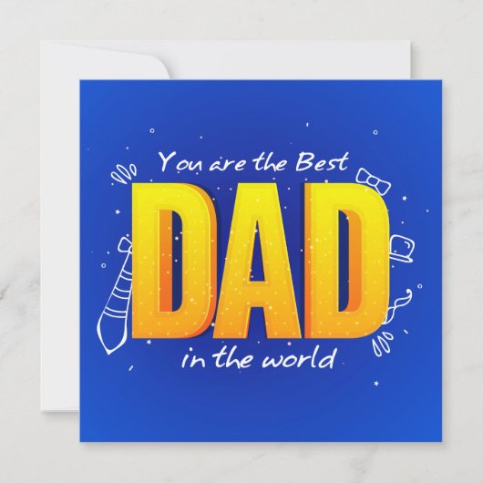 Je bent de beste vader feestdagenkaart (Voorkant)