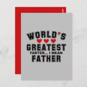 Je bent de BESTE Vader Gelukkige Vaders Dag 2024 Briefkaart (Voorkant / Achterkant)
