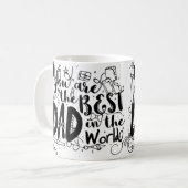 Je bent de beste vader in de wereld Typografie Mok (Voorkant links)