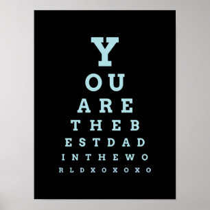 Je bent de beste vader in de World eye Chart. Poster