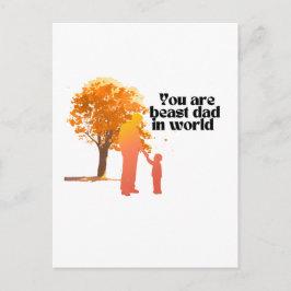 Je bent de beste vader ter wereld - Oprechte Typo Briefkaart