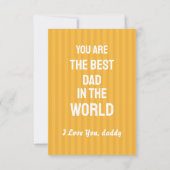 Je bent de beste vader ter wereld - Wenskaart Bedankkaart (Achterkant)