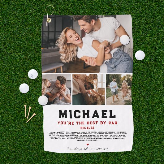 Je bent de beste van Par | 4 Foto Golfhanddoek