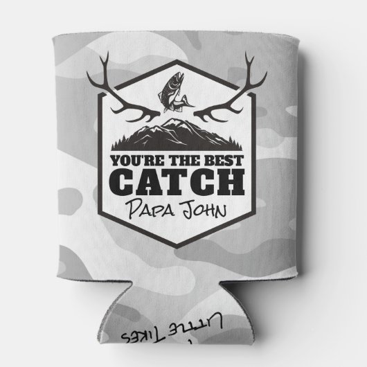 Je bent de beste vangst gepersonaliseerde gift blikjeskoeler (Achterkant)