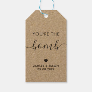 Je bent de Bomb, de Hot Chocolate Bomb of de Bath Cadeaulabel