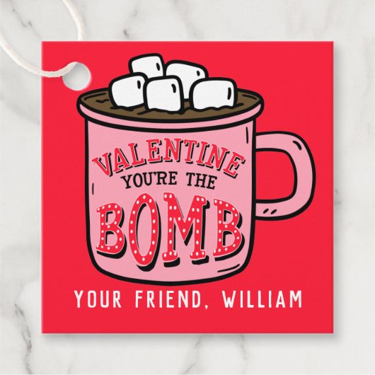 Je bent de Bomb Hot Cocaca Bomb Valentijn Bedankjes Labels (Voorkant)