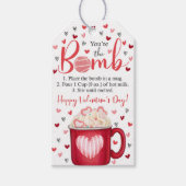 Je bent de Bomb Valentijnsdag Hot Cocoa Bomb Gif Cadeaulabel (Voorkant)