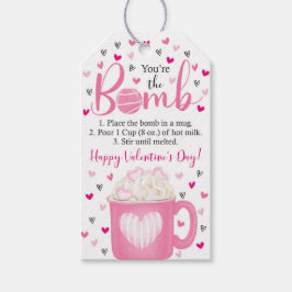 Je bent de Bomb Valentijnsdag Hot Cocoa Bomb Gif Cadeaulabel