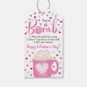 Je bent de Bomb Valentijnsdag Hot Cocoa Bomb Gif Cadeaulabel