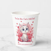 Je bent de Cat's Meow Valentijn Papieren Bekers (Voorkant)