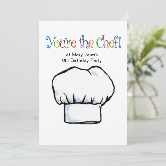 Je bent de Chef-uitnodiging Kaart (Staand voorkant)