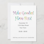 Je bent de Chef-uitnodiging Kaart (Achterkant)