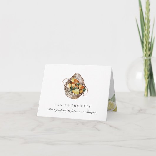 Je bent de citroenbruiloft bedankkaart (Voorkant)