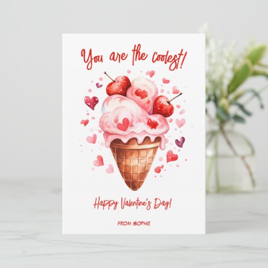 Je bent de coolste grappige Valentijnsdag Feestdagenkaart (Staand voorkant)