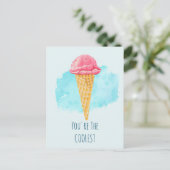 Je bent de coolste roze ijskegel briefkaart (Staand voorkant)