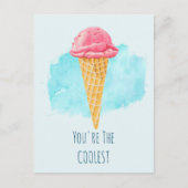 Je bent de coolste roze ijskegel briefkaart (Voorkant)