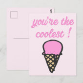 Je bent de coolste! - Schattig ijs kegel Briefkaart (Voorkant / Achterkant)