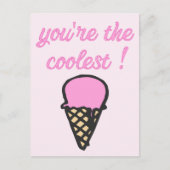 Je bent de coolste! - Schattig ijs kegel Briefkaart (Voorkant)