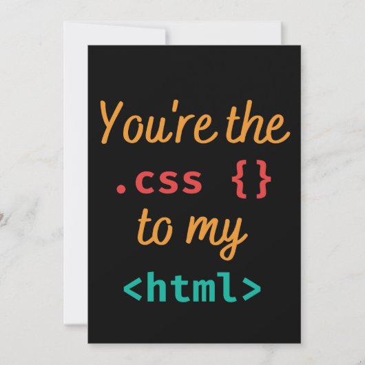 JE BENT DE CSS IN MIJN HTML - WEB DEV FEESTDAGENKAART (Voorkant)