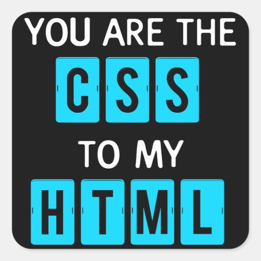 Je bent de CSS van mijn HTML Vierkante Sticker (Voorkant)
