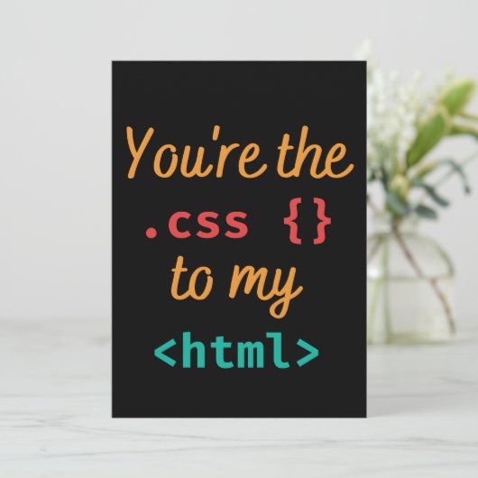 JE BENT DE CSS VOOR MIJN HTML - WEB DEV FEESTDAGENKAART (Staand voorkant)