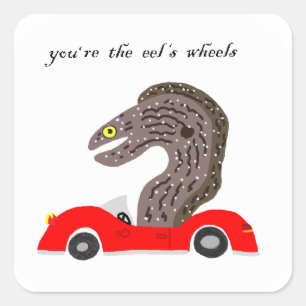 Je bent de Eel's Wheels Vierkante Sticker
