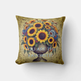 "Je bent de favoriet!" bloemkussen Kussen