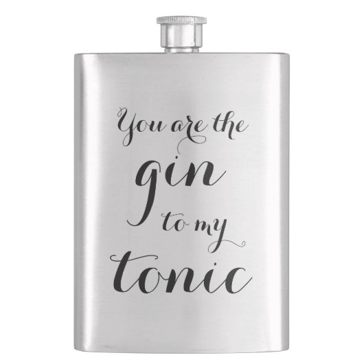 JE BENT DE GIN VOOR MIJN TONIC stalen drinkfles Flacon (Voorkant)