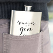 JE BENT DE GIN VOOR MIJN TONIC stalen drinkfles Flacon (Voorbeeld)