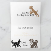 "Je bent de hond-weg beste" Volledig op maat Kaart (Binnen)