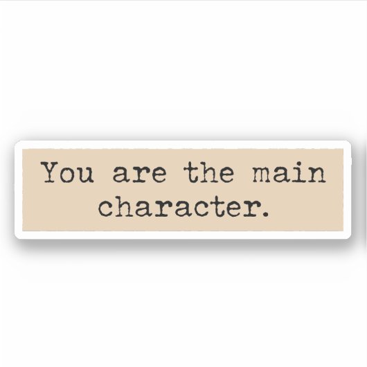 Je bent de hoofdpersoon Dark academia esthetic Sticker (Voorkant)