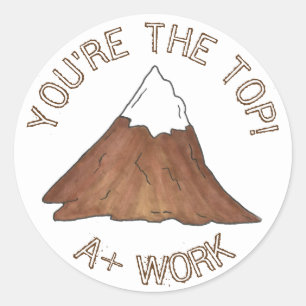 Je bent de hoogste A+ werkbergleraar Reward Ronde Sticker