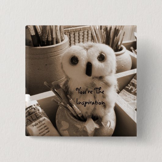 Je bent de inspiratie vierkante button 5,1 cm (Voorkant)