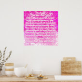 Je bent de inspirerend boodschap van de godin poster (Keuken)