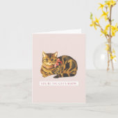 Je bent de kat's Meow Modern, Cute Wenskaart Kaart (Gele Bloem)