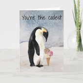 Je bent de koelste pinguïn Valentijnsdag Kaart (Voorkant)