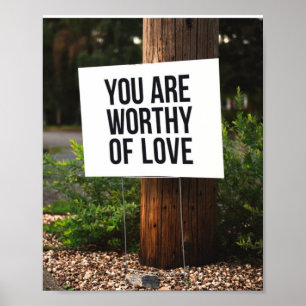 Je bent de liefde waard poster
