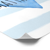 Je bent de liefhebber van Blue Heart Baby Boy. Poster (Hoek)