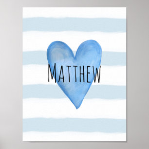 Je bent de liefhebber van Blue Heart Baby Boy. Poster