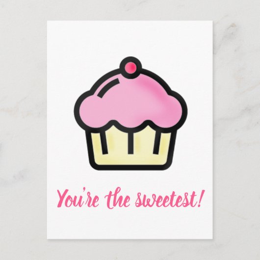 Je bent de liefste! Cupcake-Valentijnsdag Feestdagenkaart (Voorkant)