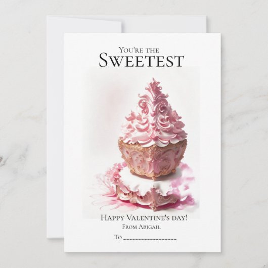 Je bent de liefste cupcakes Valentijnsdag Feestdagenkaart (Voorkant)